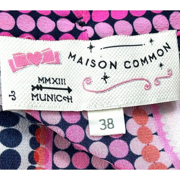 Maison Common Munich Womens Pink Polka Dot Sleeveless Blouse Sz 38 US M 1201R3 - Picture 11 of 12